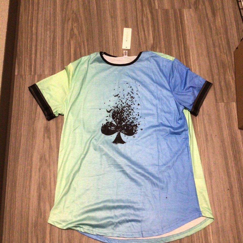 Men stylish modern fashion colorful t shirt asian